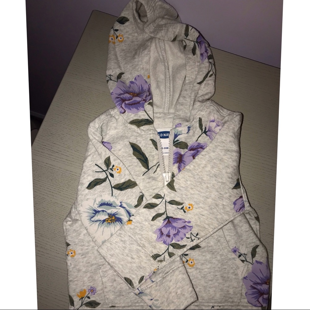 Floral hoddie for toddler girls